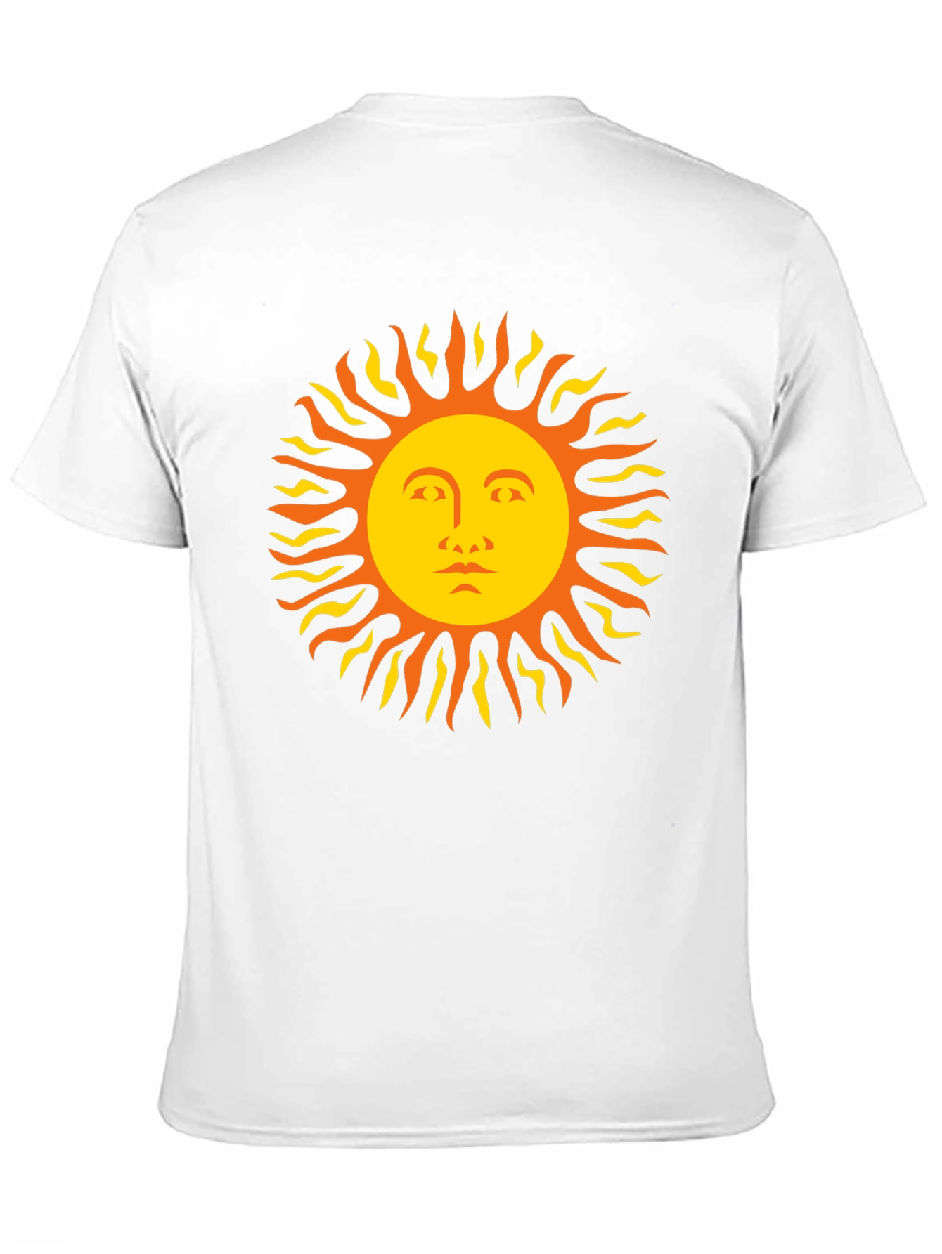 Sun Face Graphic Tee - Black Cotton T-Shirt