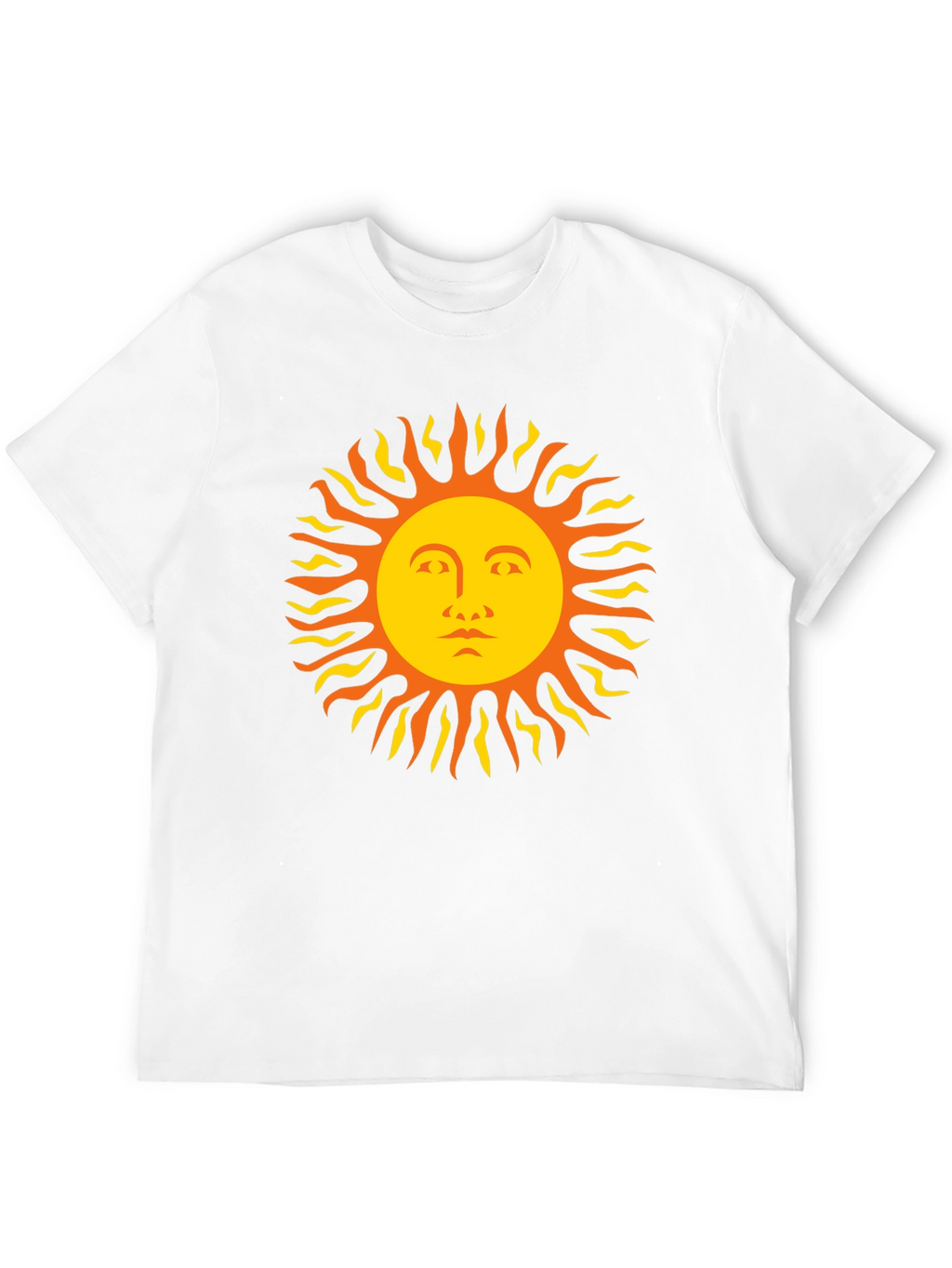 Sun Face Graphic Tee - Black Cotton T-Shirt