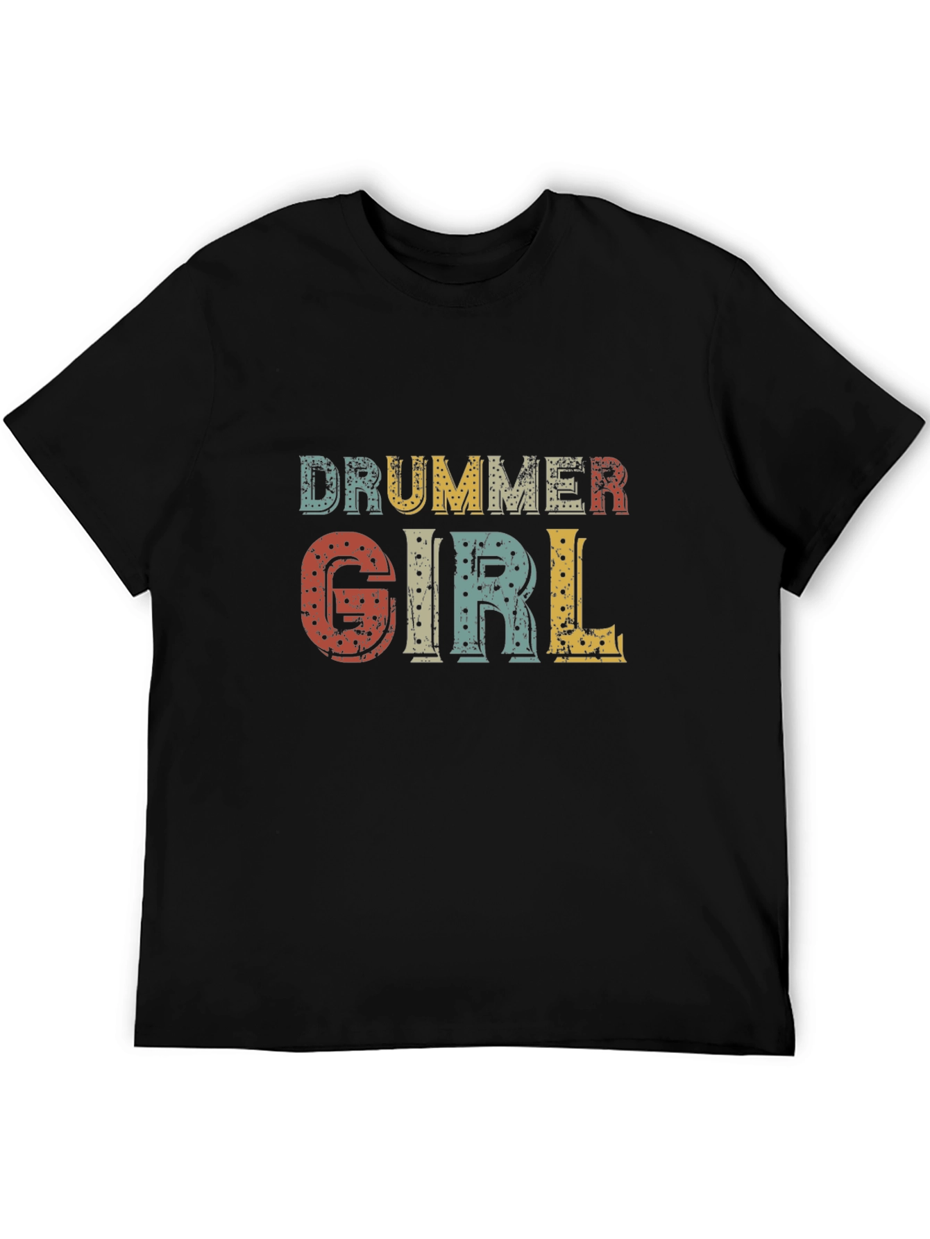 Drummer Girl Vintage Style Graphic Tee