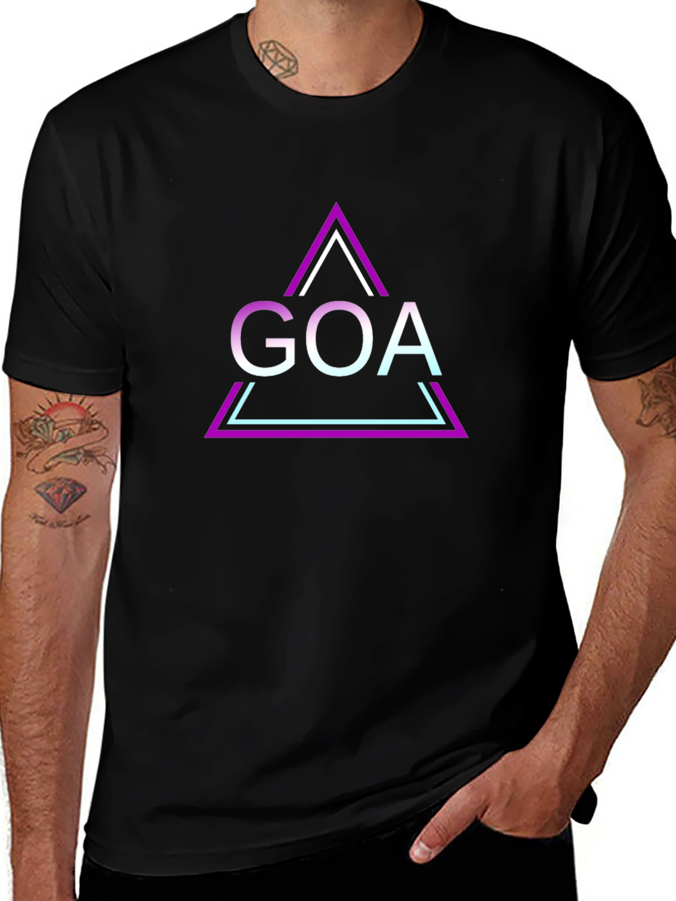Goa Triangle Graphic Tee - Cool Retro Design