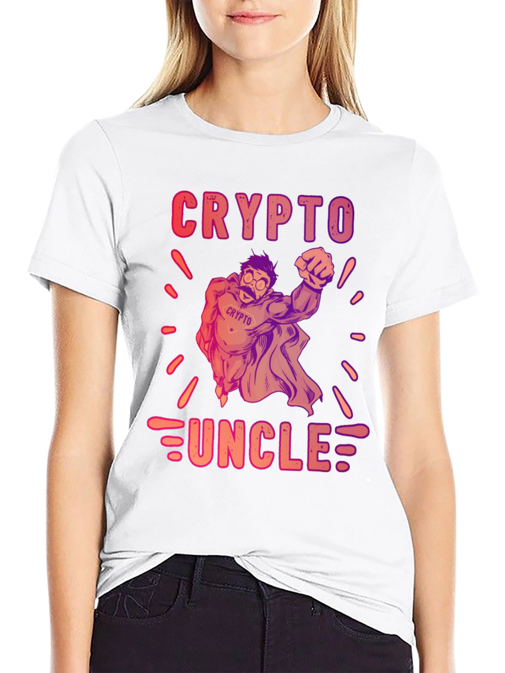 Crypto Uncle Graphic T-Shirt - Trendy Design