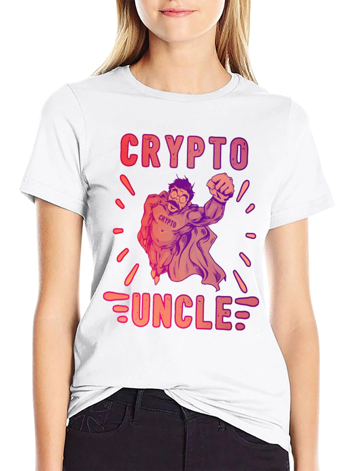 Crypto Uncle Graphic T-Shirt - Trendy Design