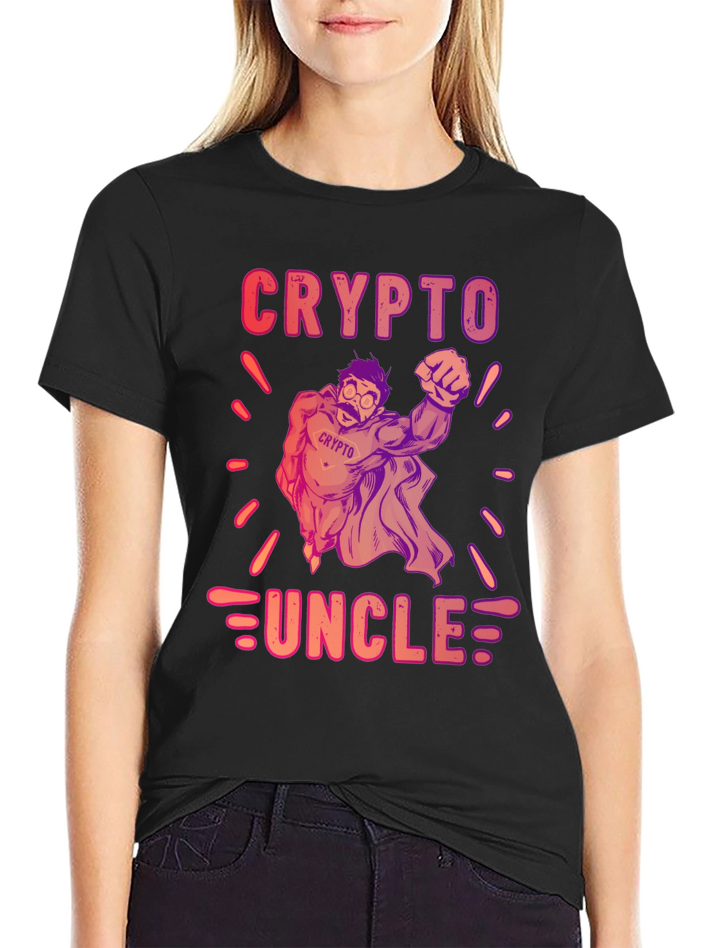 Crypto Uncle Graphic T-Shirt - Trendy Design