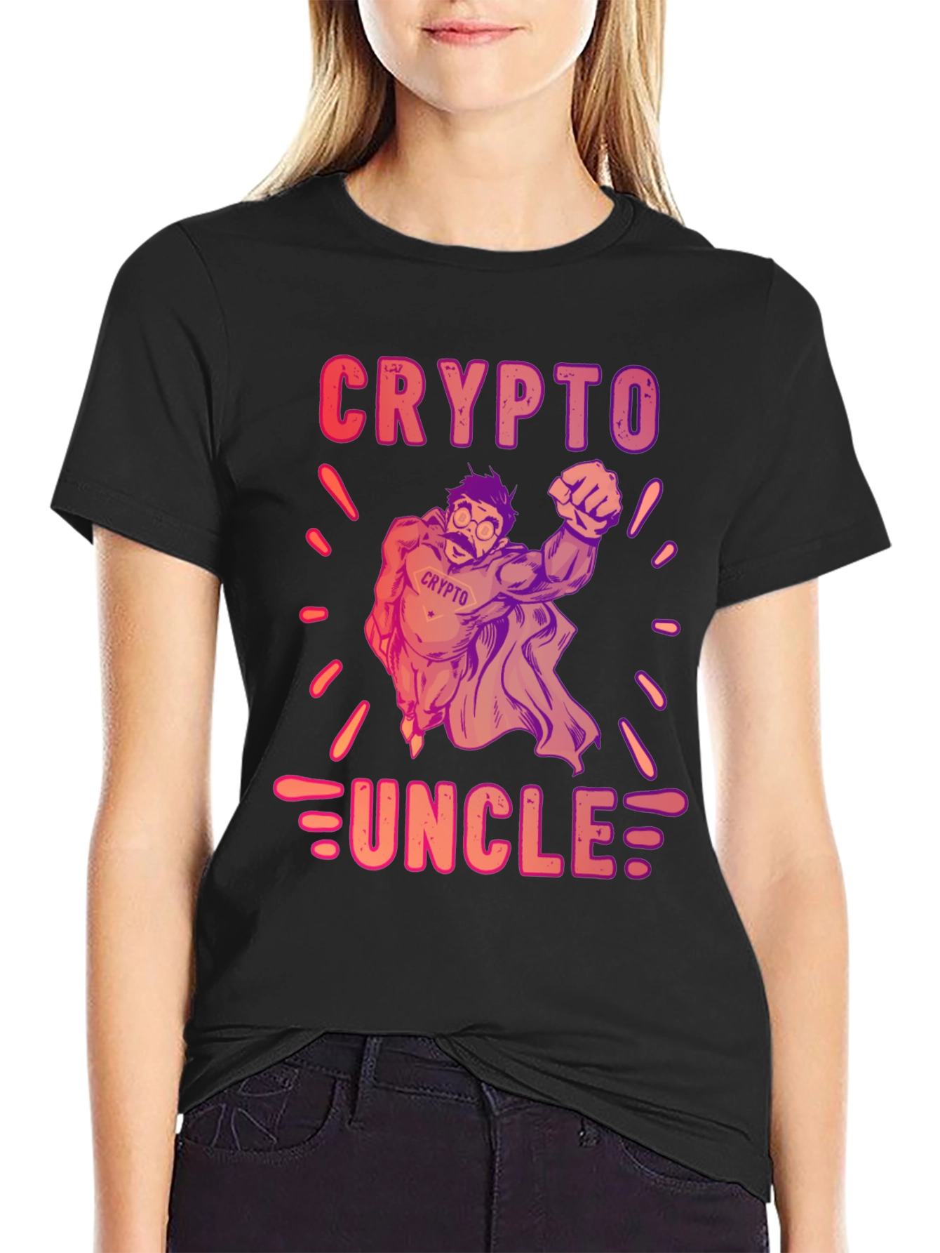 Crypto Uncle Graphic T-Shirt - Trendy Design