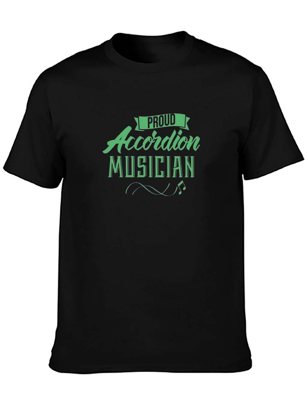 Proud Accordion Musician T-Shirt - Black