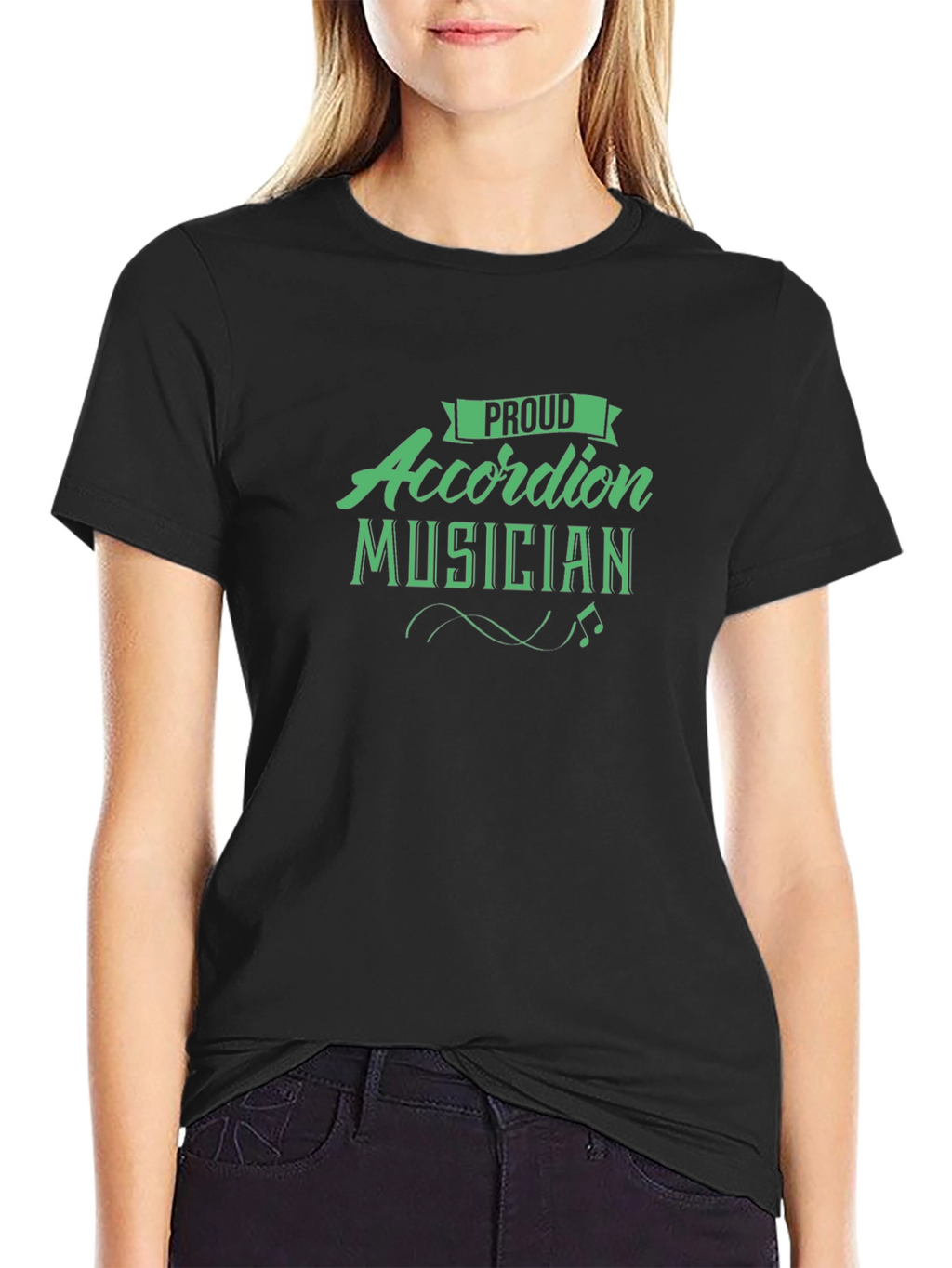 Proud Accordion Musician T-Shirt - Black