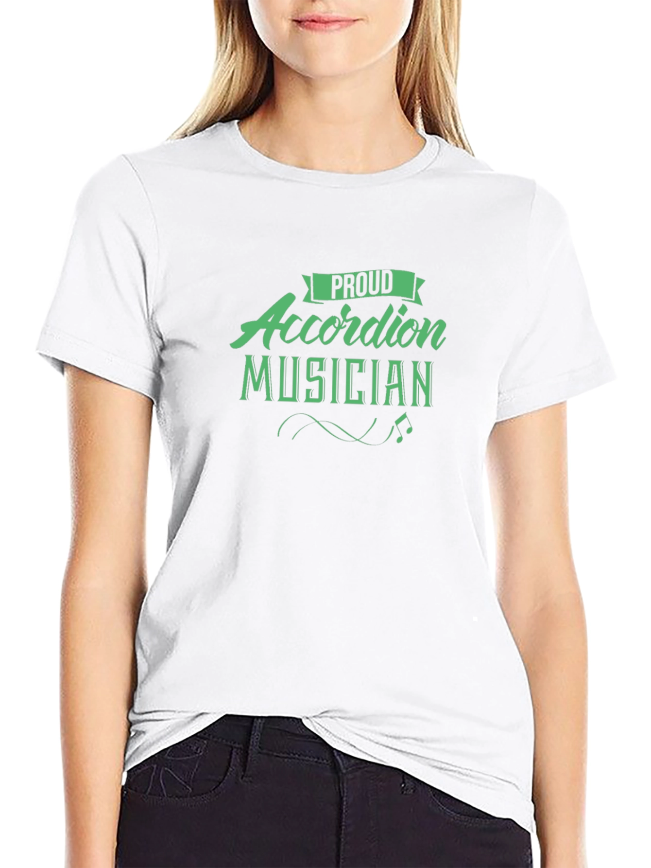 Proud Accordion Musician T-Shirt - Black