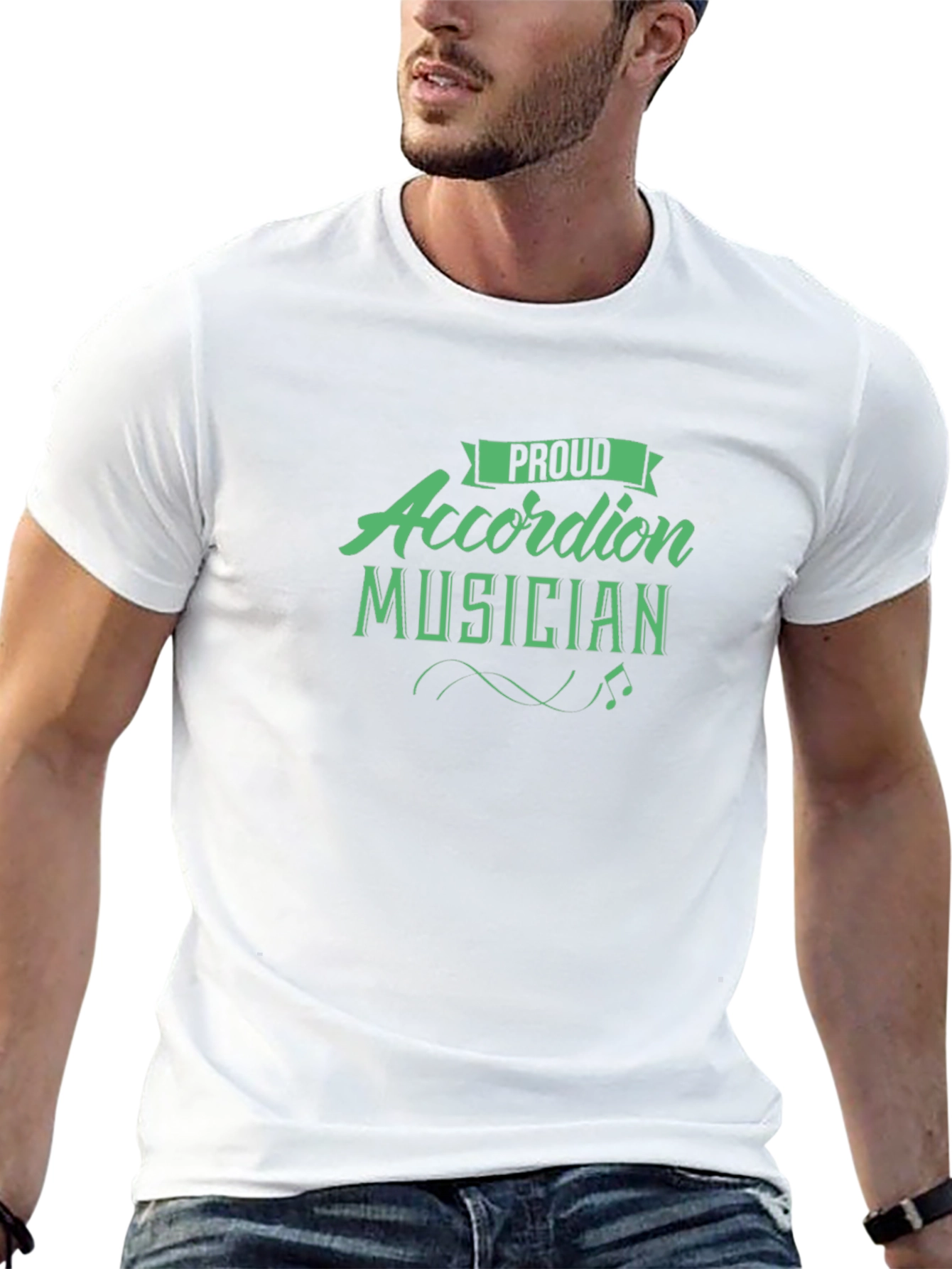 Proud Accordion Musician T-Shirt - Black
