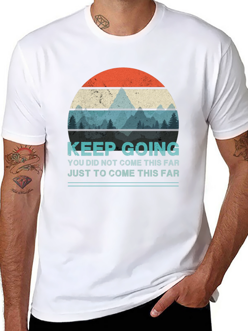 Keep Going Graphic T-Shirt - Motivational Design