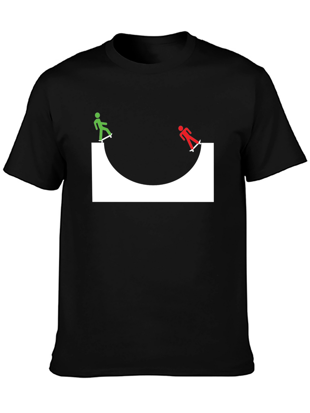 Skate Ramp Graphic Tee - Black Cotton T-Shirt