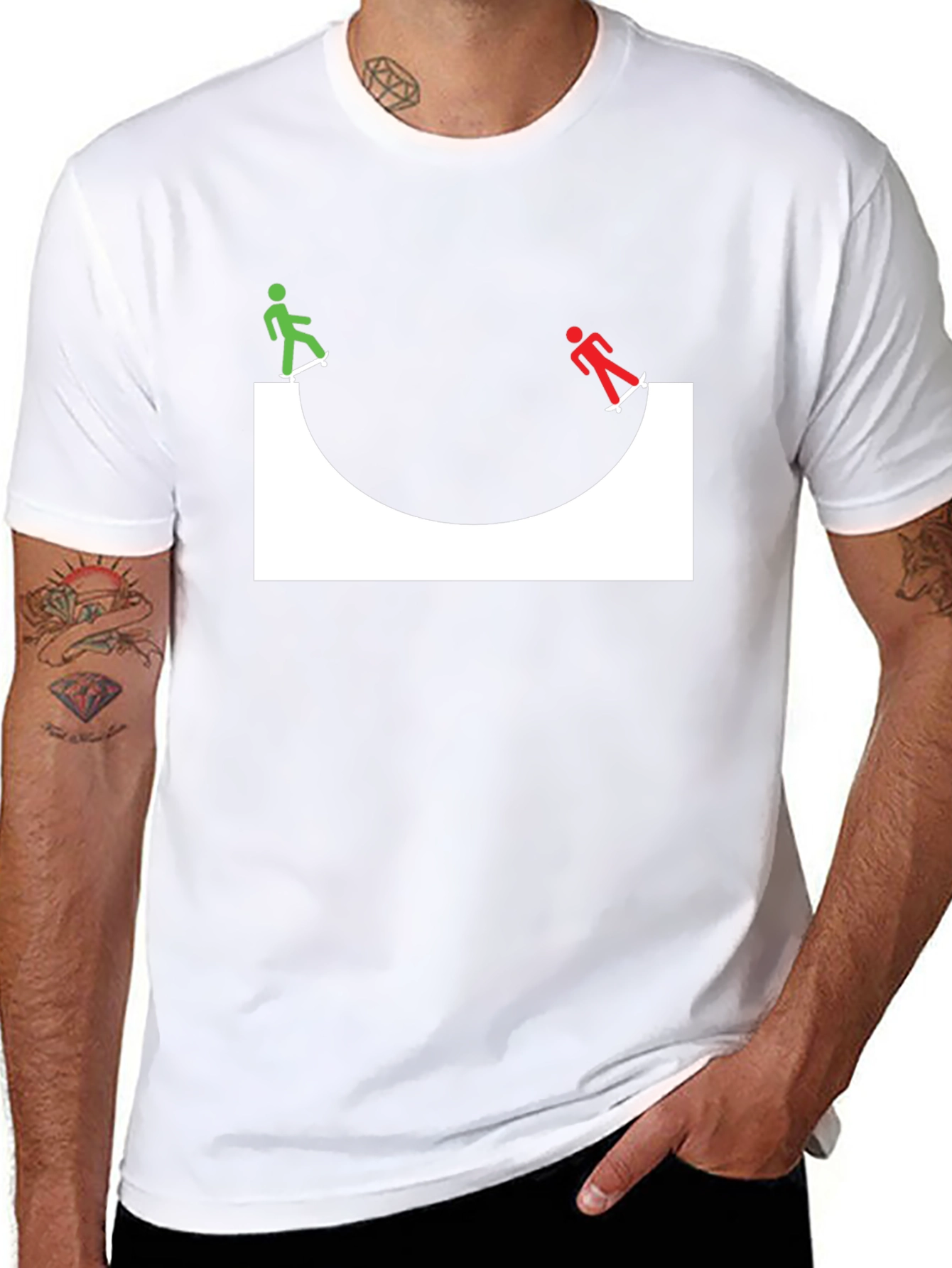 Skate Ramp Graphic Tee - Black Cotton T-Shirt