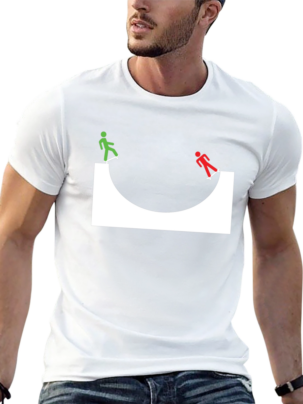 Skate Ramp Graphic Tee - Black Cotton T-Shirt