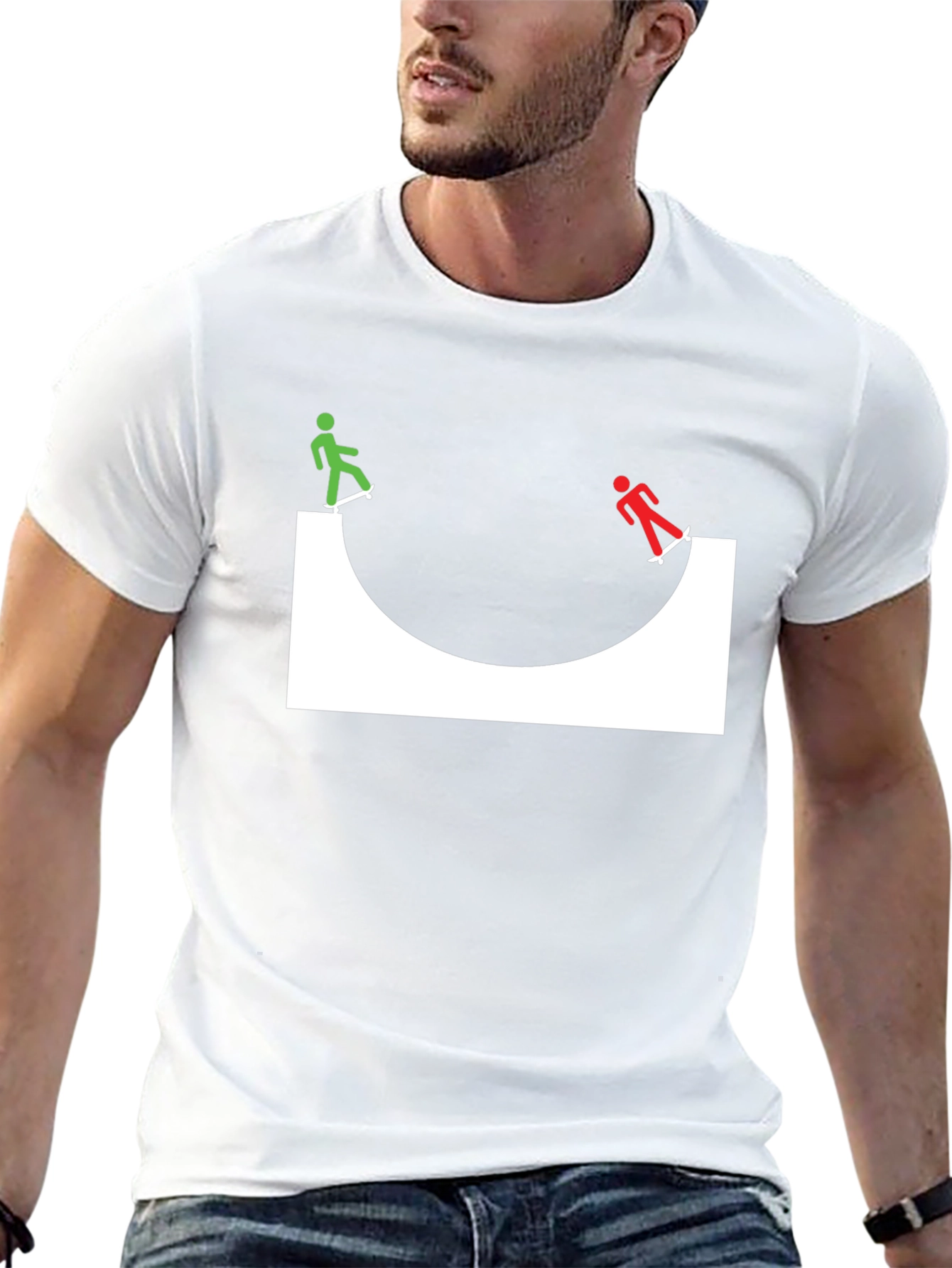 Skate Ramp Graphic Tee - Black Cotton T-Shirt