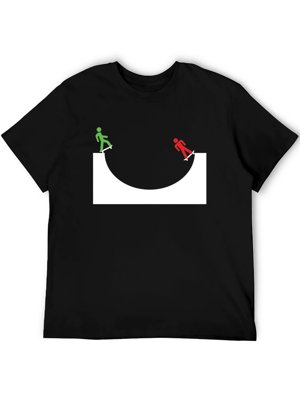 Skate Ramp Graphic Tee - Black Cotton T-Shirt