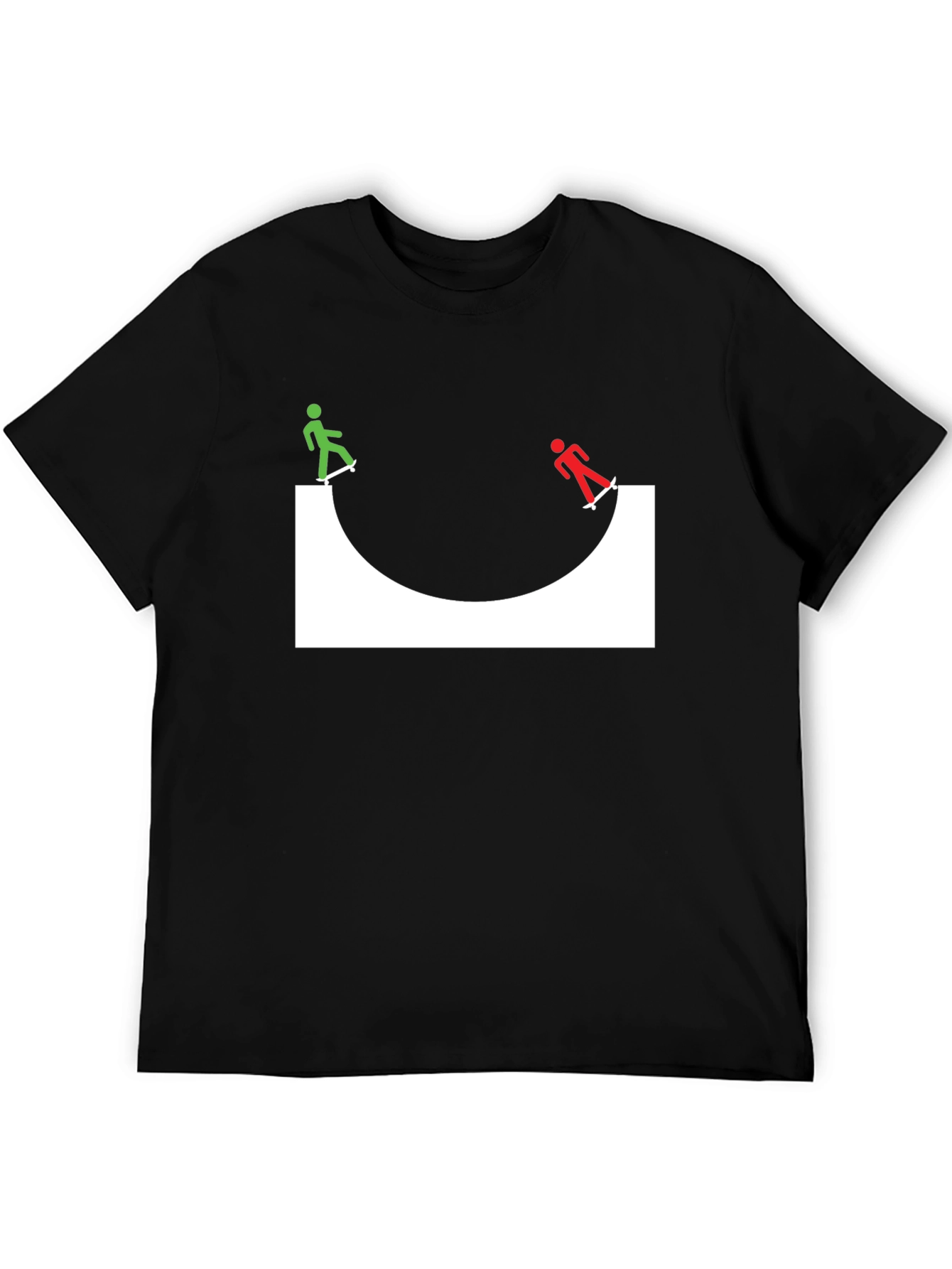 Skate Ramp Graphic Tee - Black Cotton T-Shirt