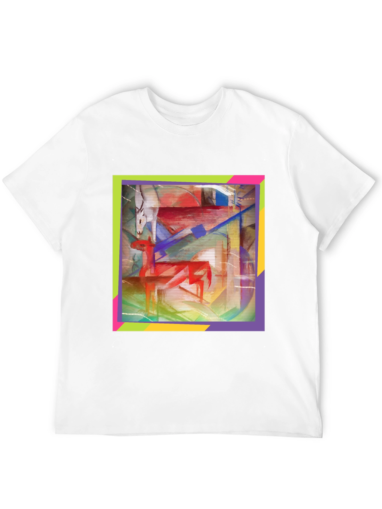 Abstract Deer Graphic Tee - Artistic Menswear