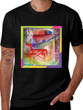 Abstract Deer Graphic Tee - Artistic Menswear