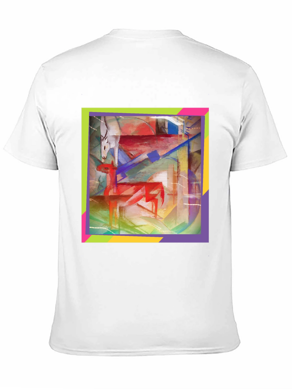 Abstract Deer Graphic Tee - Artistic Menswear