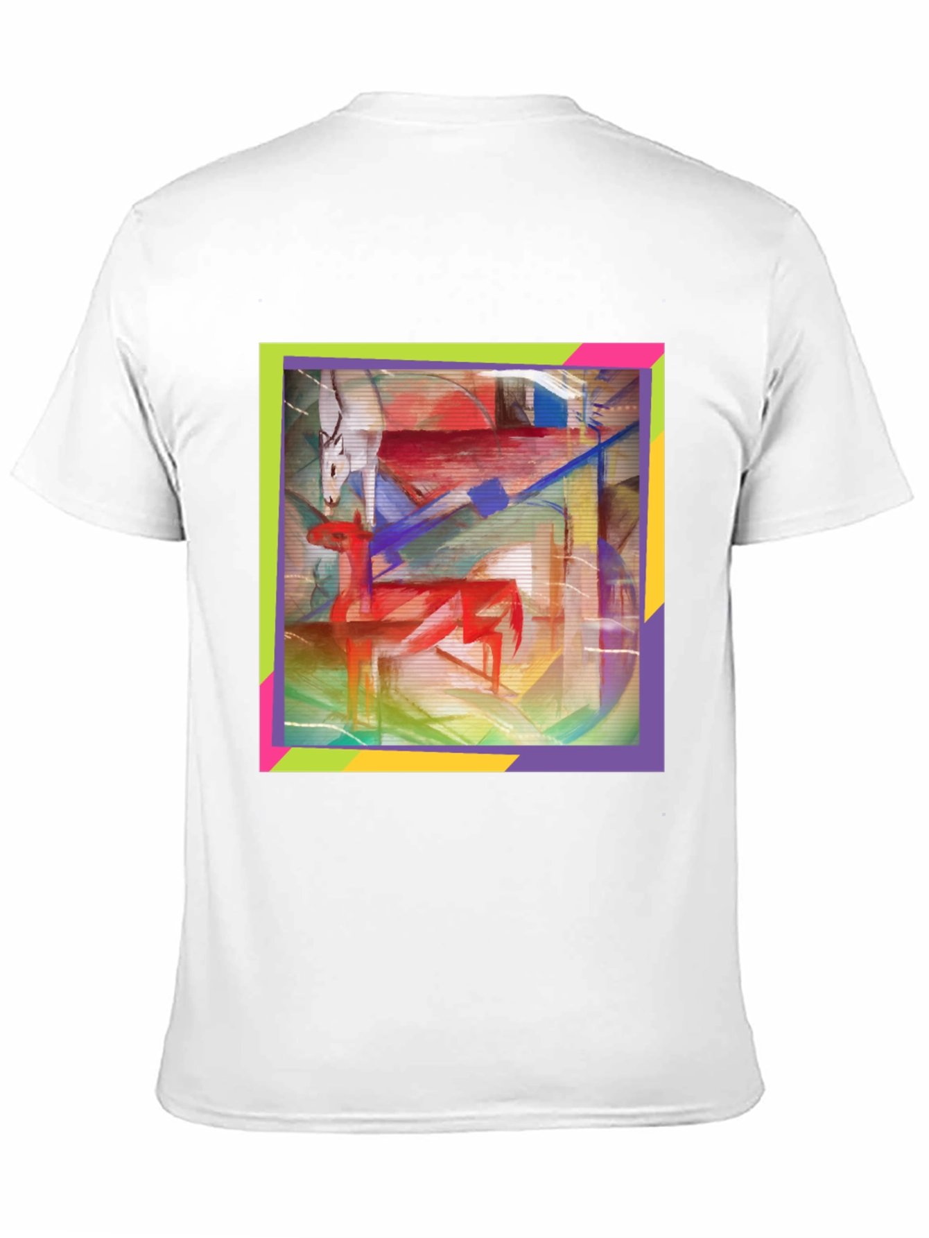 Abstract Deer Graphic Tee - Artistic Menswear