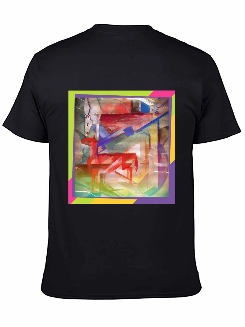 Abstract Deer Graphic Tee - Artistic Menswear