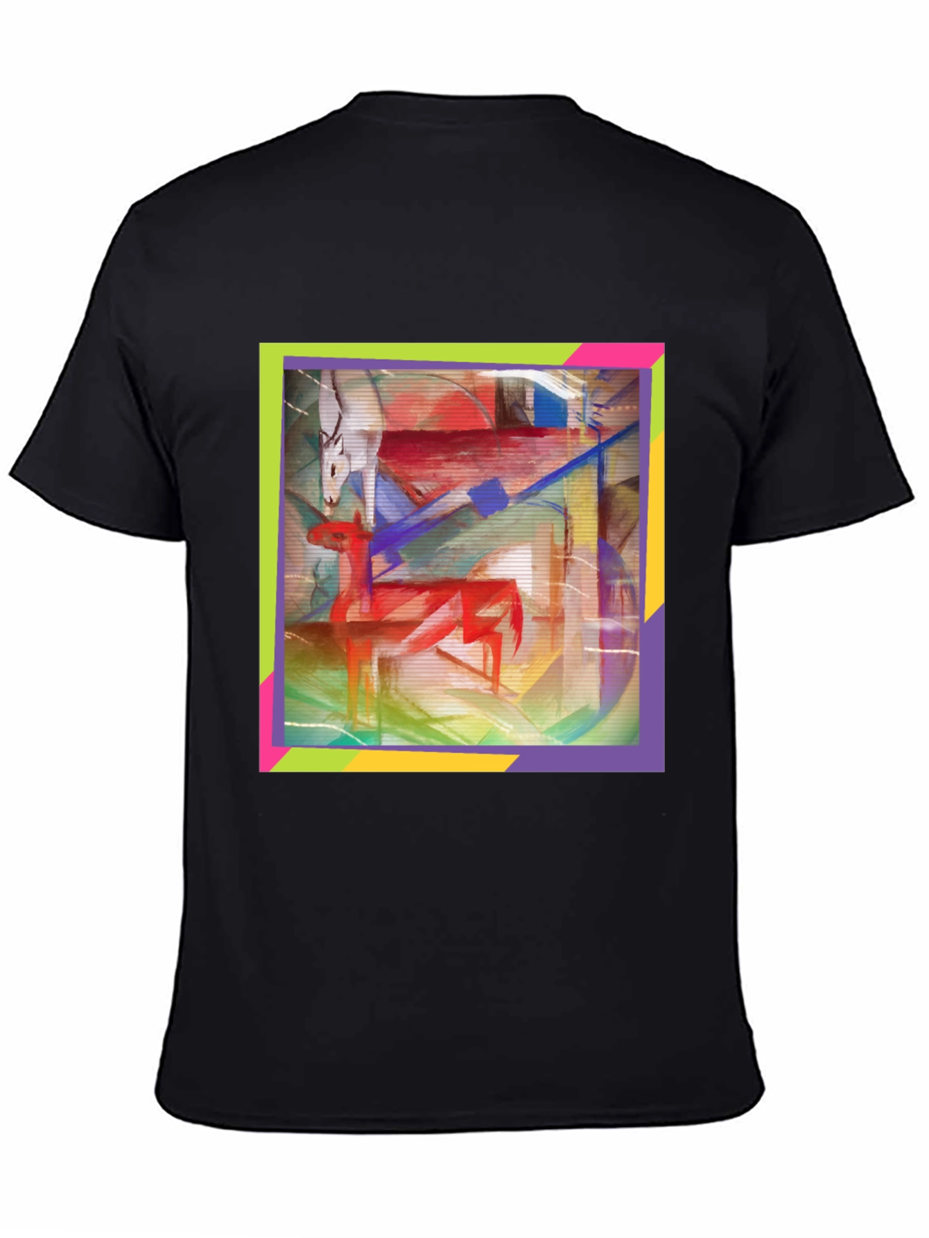 Abstract Deer Graphic Tee - Artistic Menswear