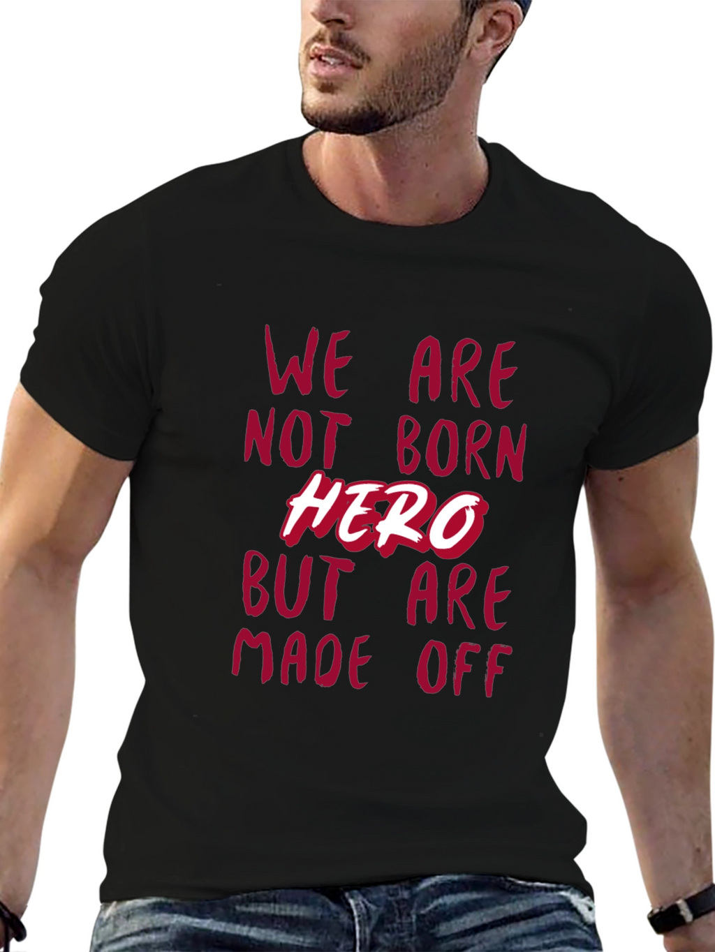 Hero Made Off Mens Black T-Shirt