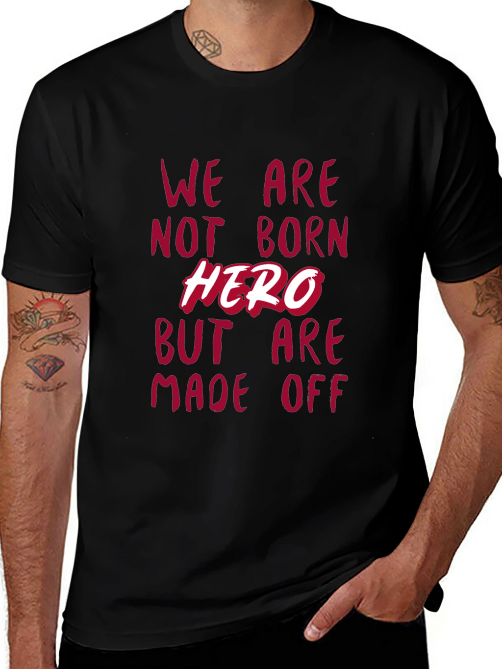 Hero Made Off Mens Black T-Shirt