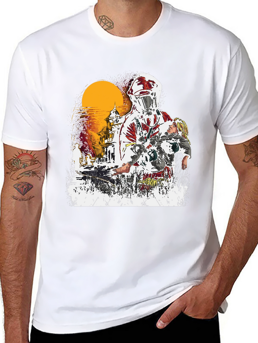 Sci-fi Horror Graphic Tee - Rescue