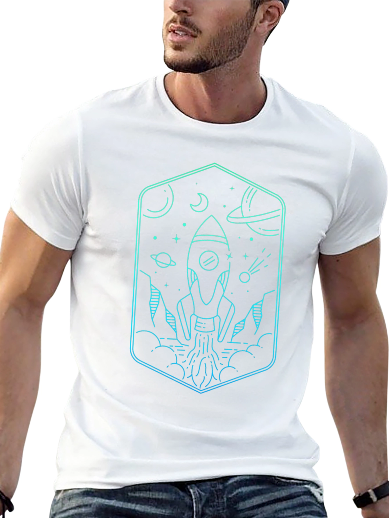 Rocket Launch Graphic Tee - Space Adventure