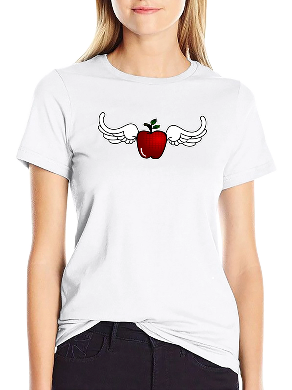 Whimsical Flying Apple Graphic Tee