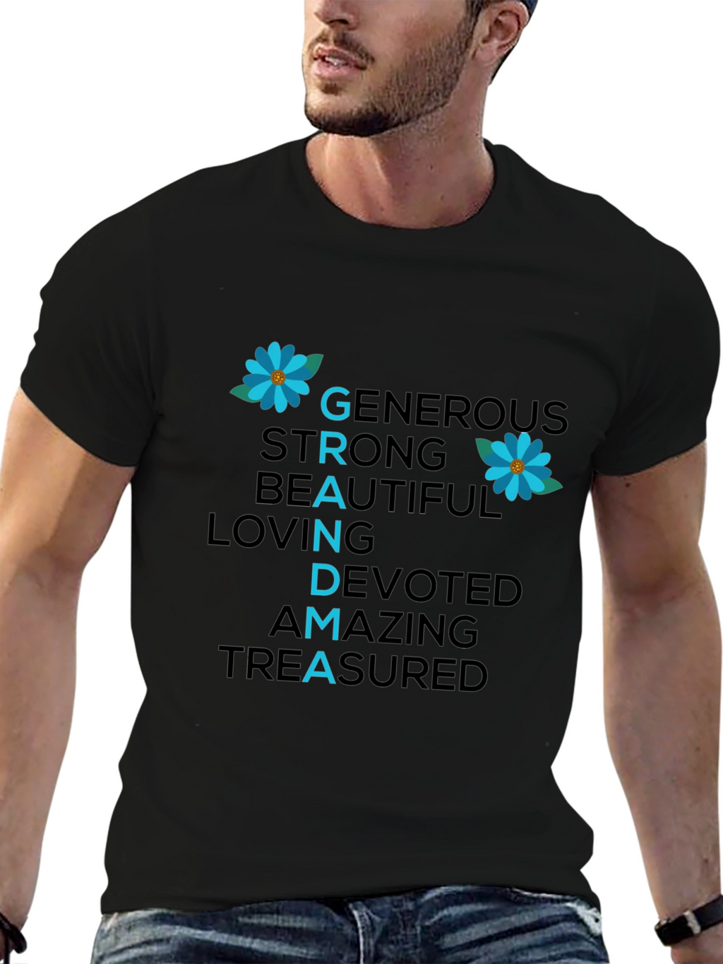 Grandma Qualities T-Shirt - Generous Strong Beautiful