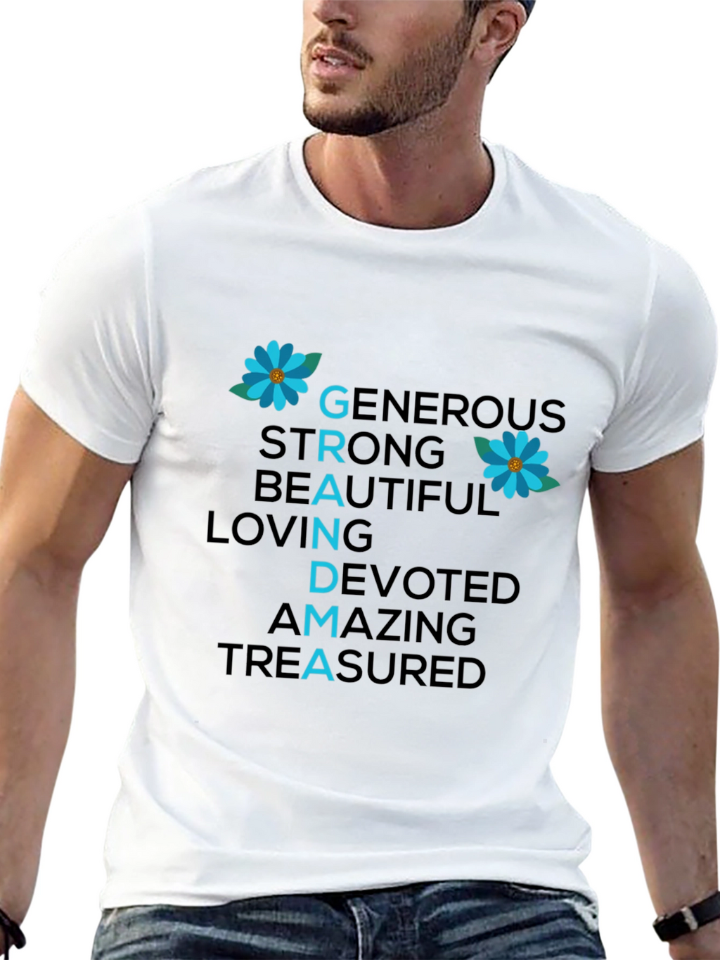 Grandma Qualities T-Shirt - Generous Strong Beautiful