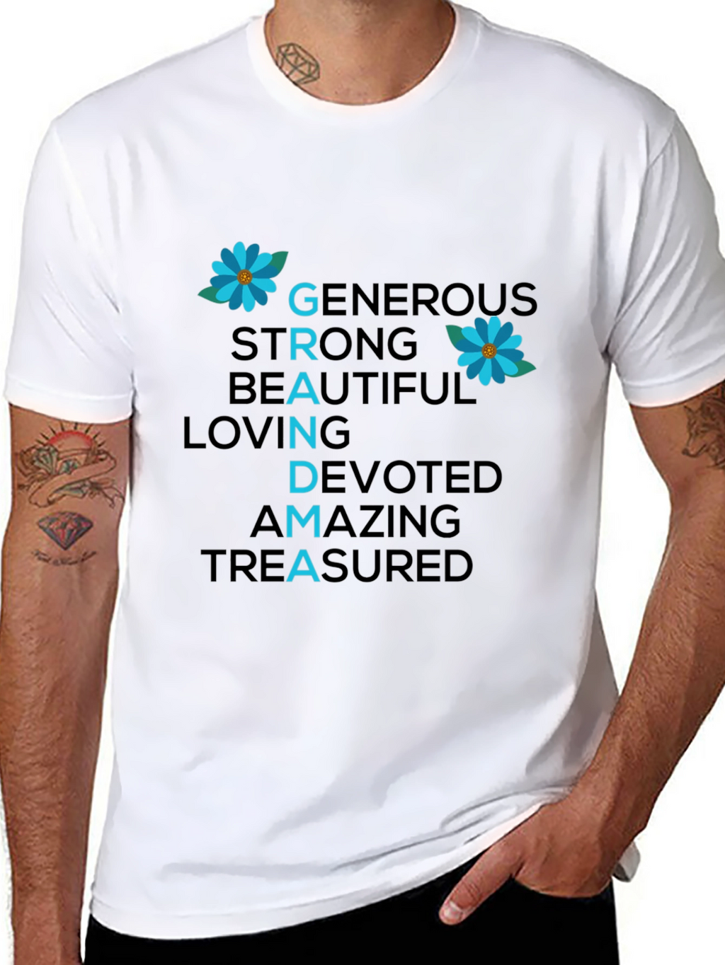 Grandma Qualities T-Shirt - Generous Strong Beautiful