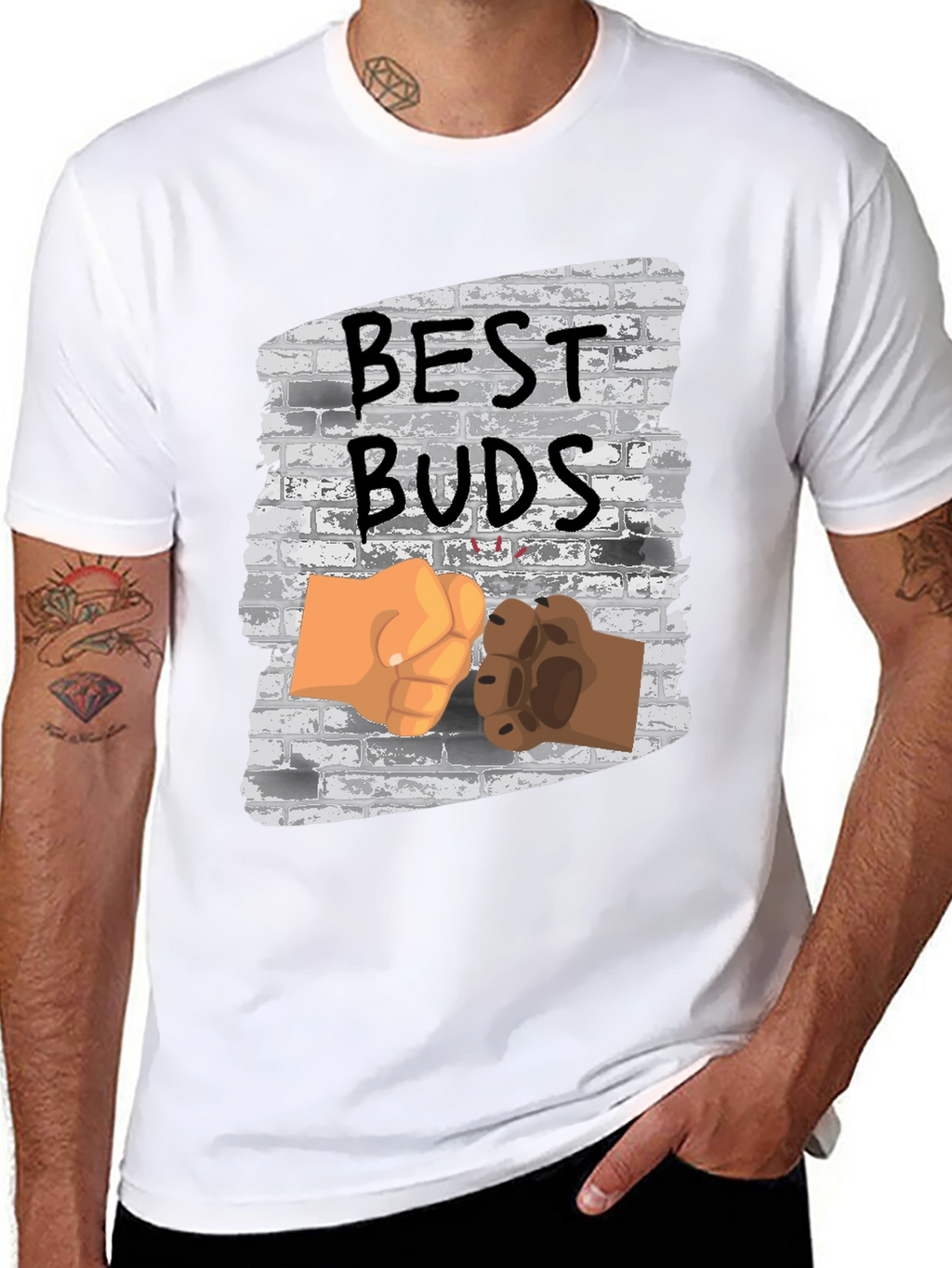 Best Buds T-Shirt: Human & Pet Friendship Tee