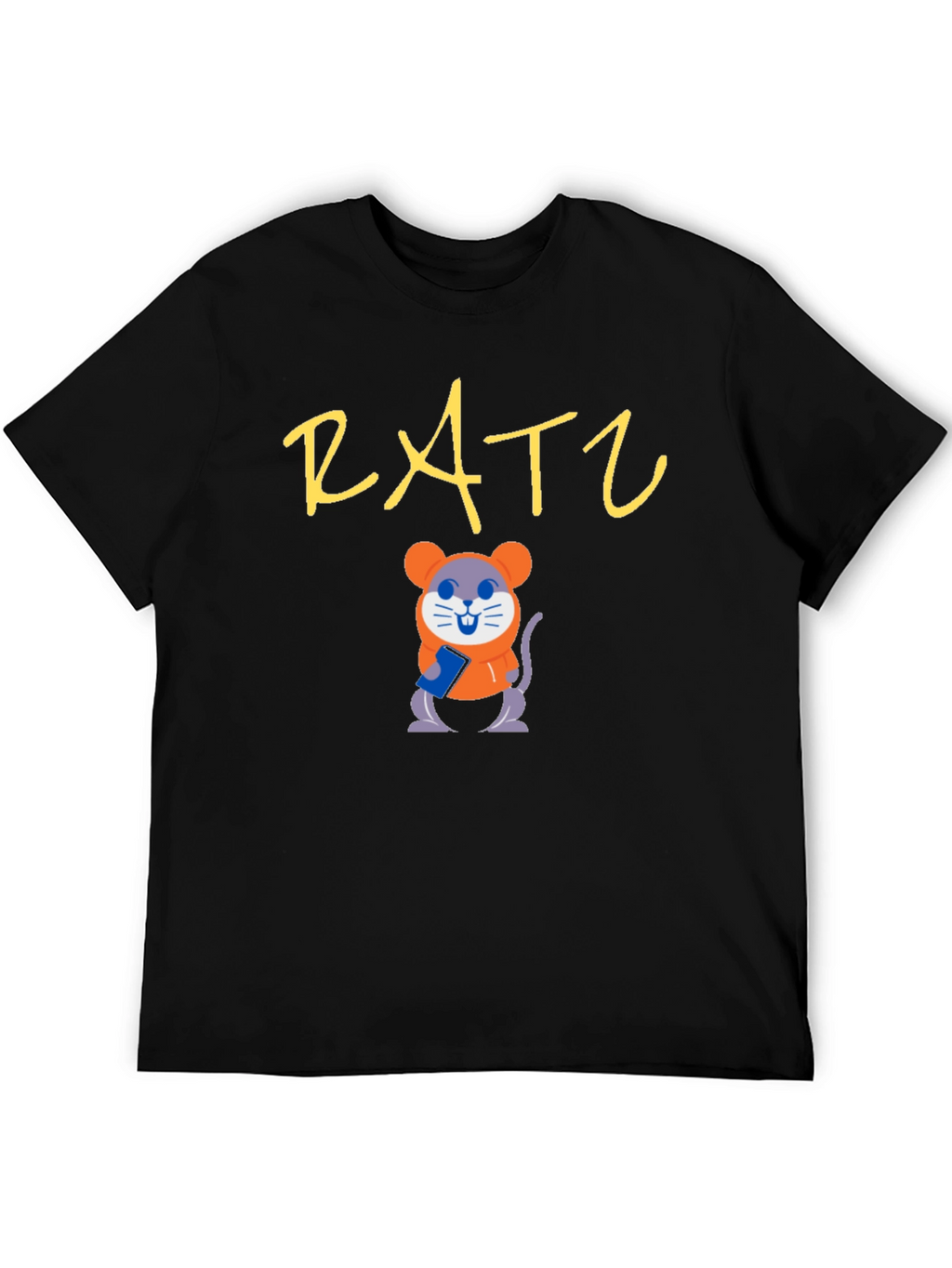 Rat Lover Black T-Shirt | Cute Cartoon Mouse Tee