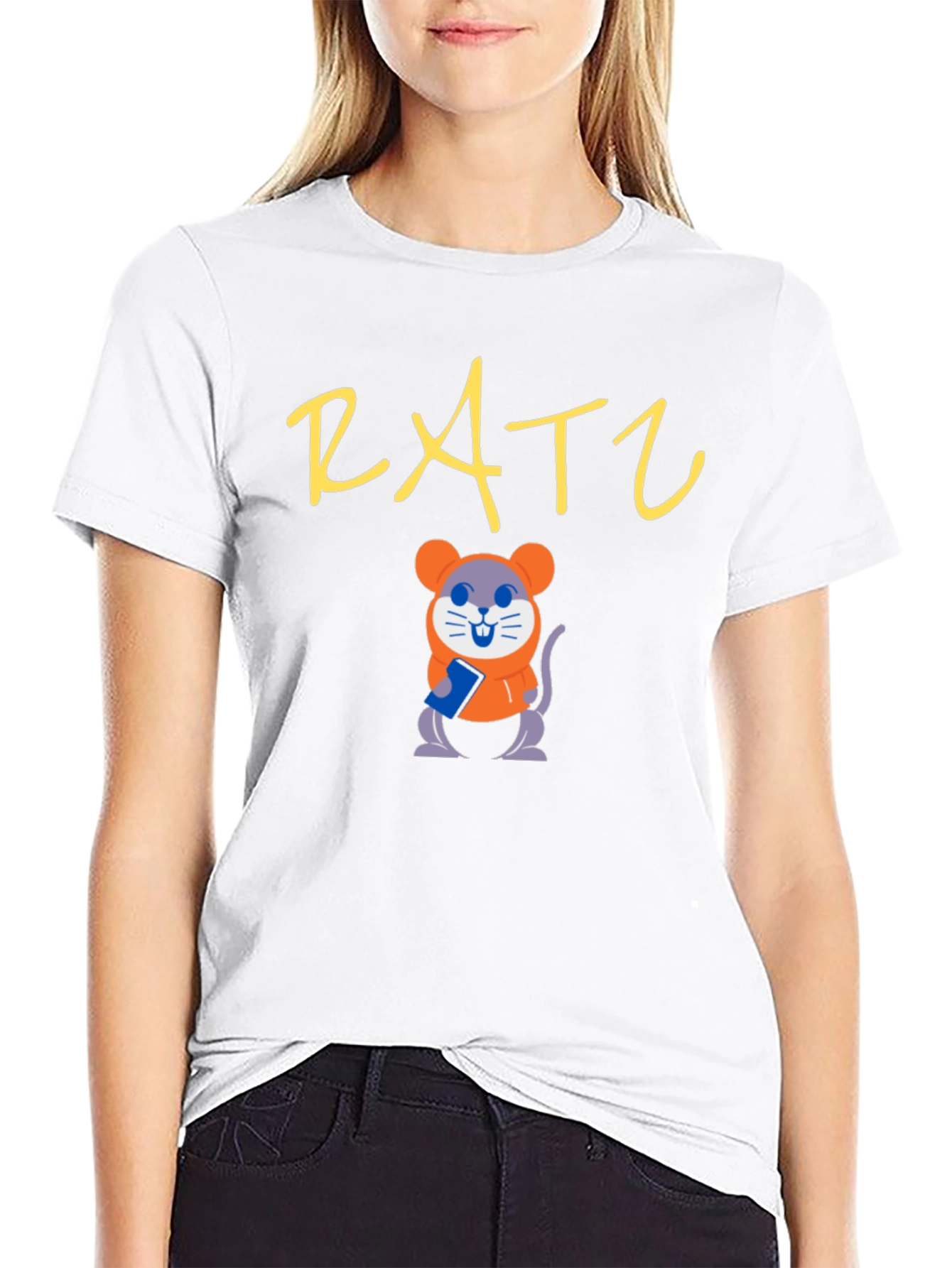 Rat Lover Black T-Shirt | Cute Cartoon Mouse Tee