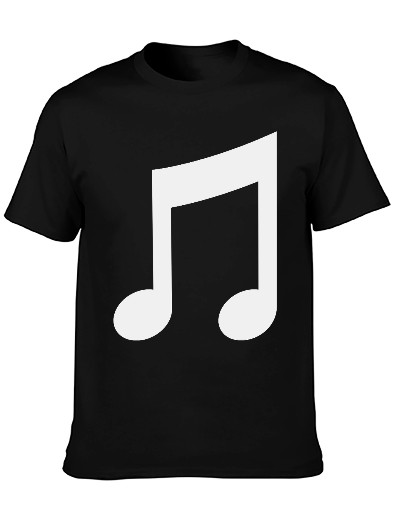 Musical Note Graphic Black T-Shirt