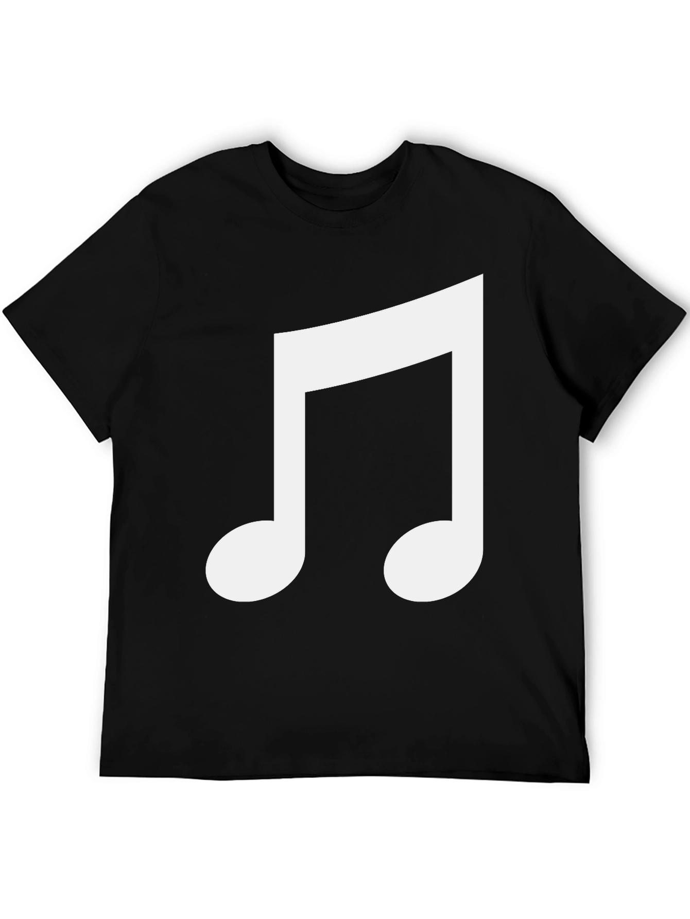 Musical Note Graphic Black T-Shirt