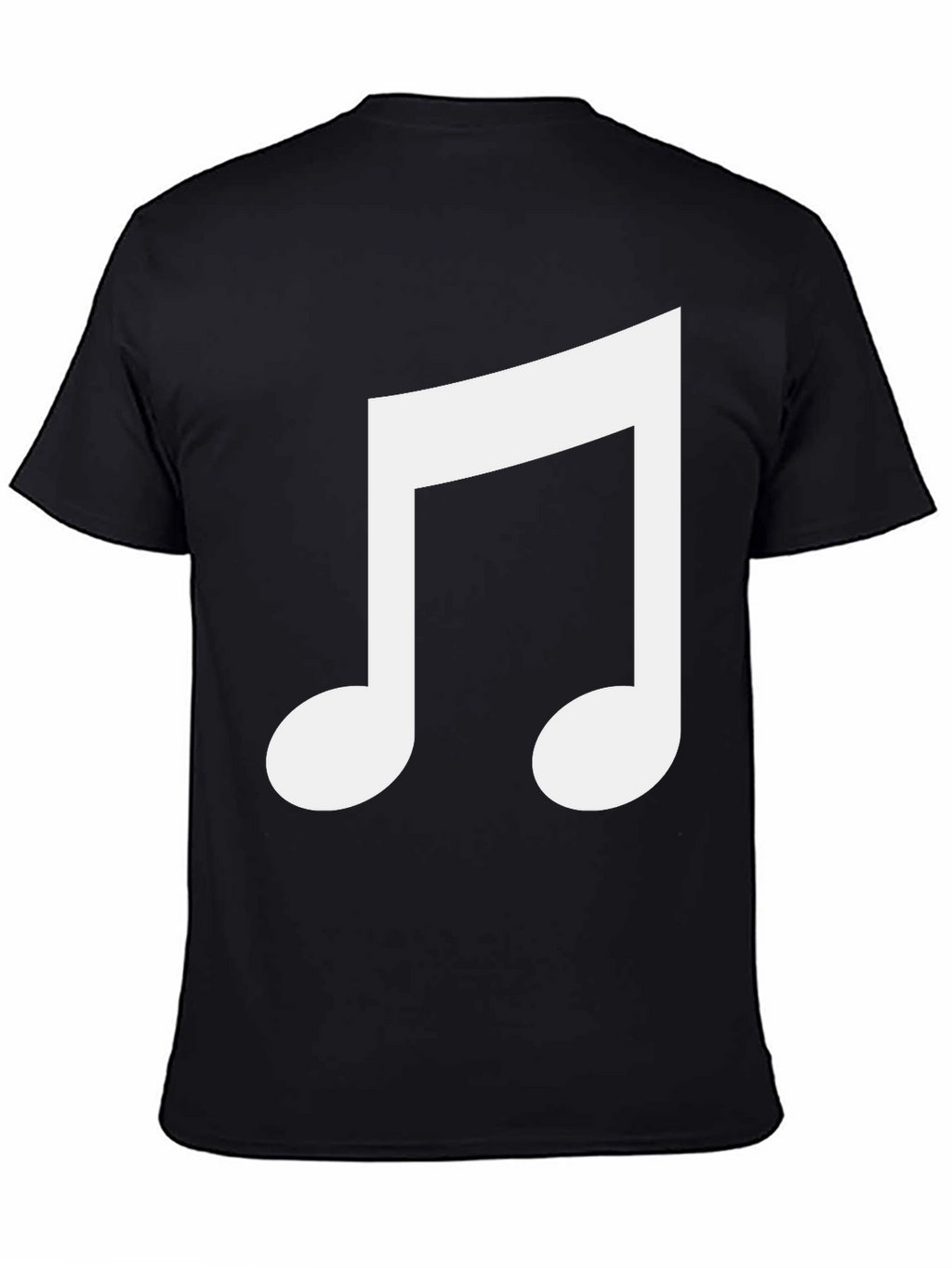 Musical Note Graphic Black T-Shirt