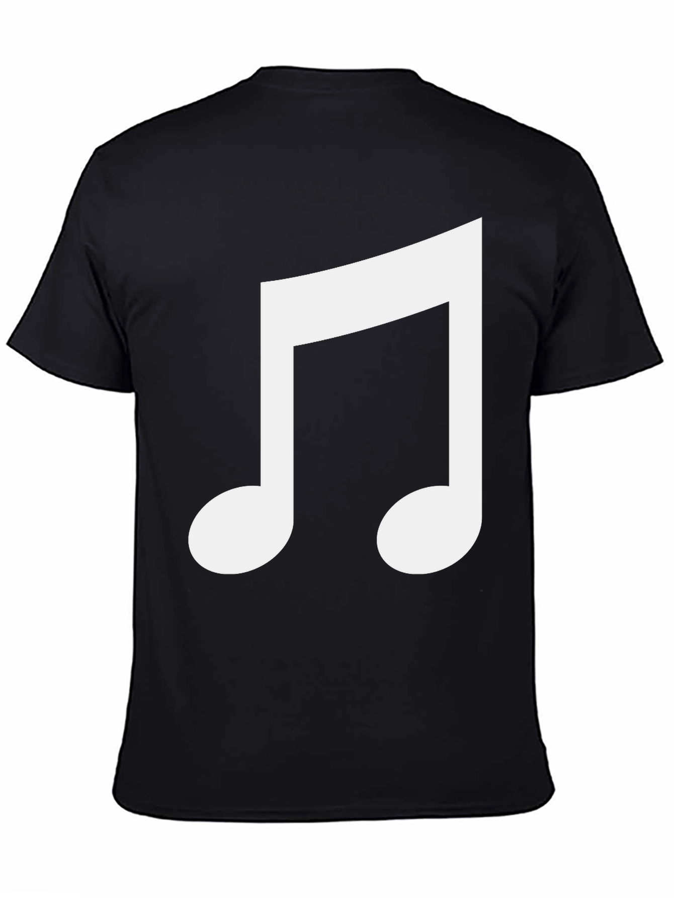 Musical Note Graphic Black T-Shirt