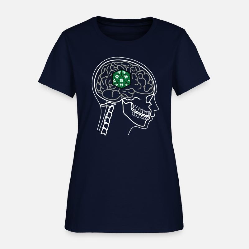 TABLETOP GAMING DICE ON BRAIN X-RAY DESIGN