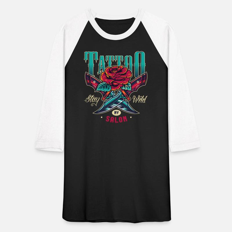 Tattoo With Two Crossed Daggers And A Rose