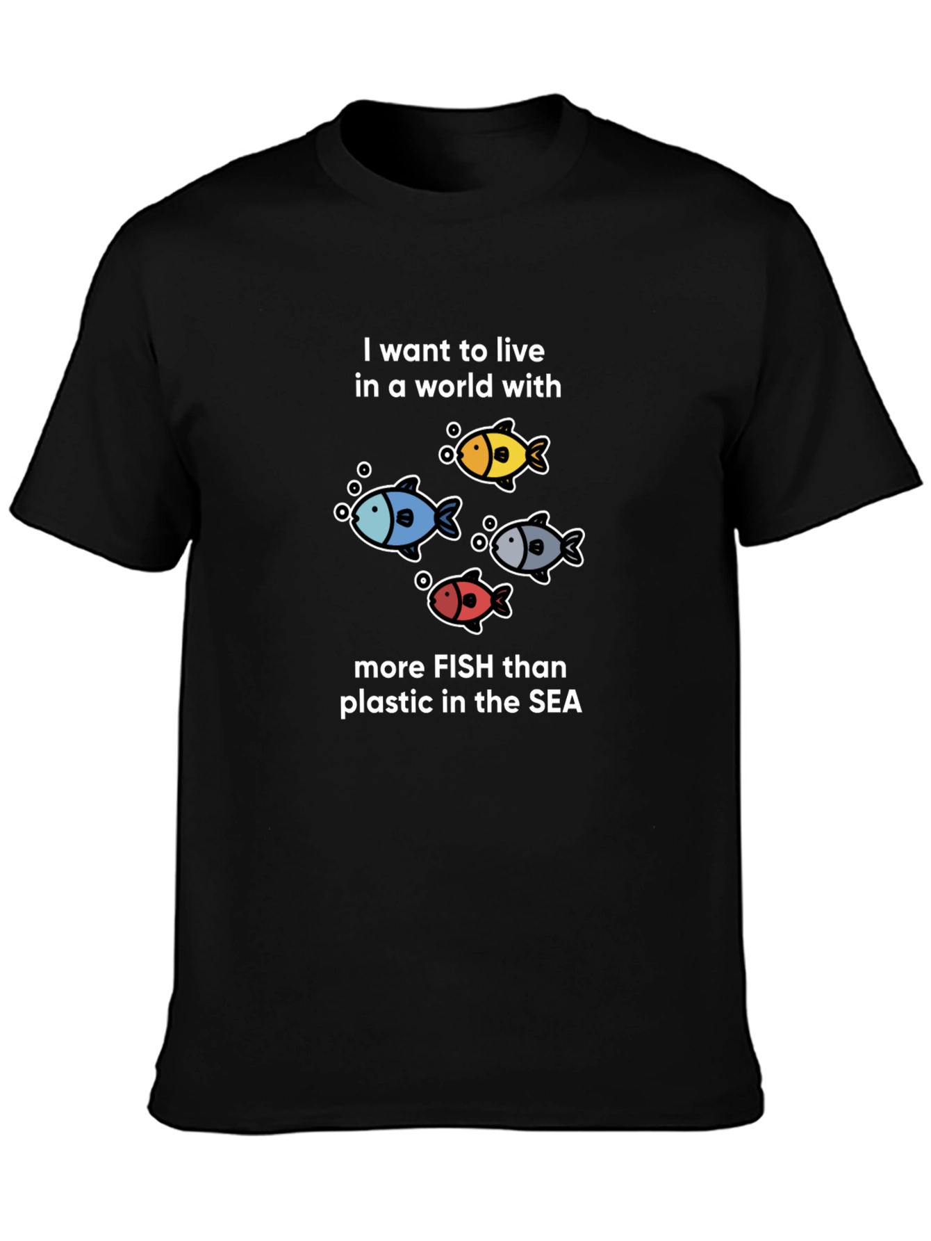 Fish Lovers T-Shirt: More Fish Than Plastic