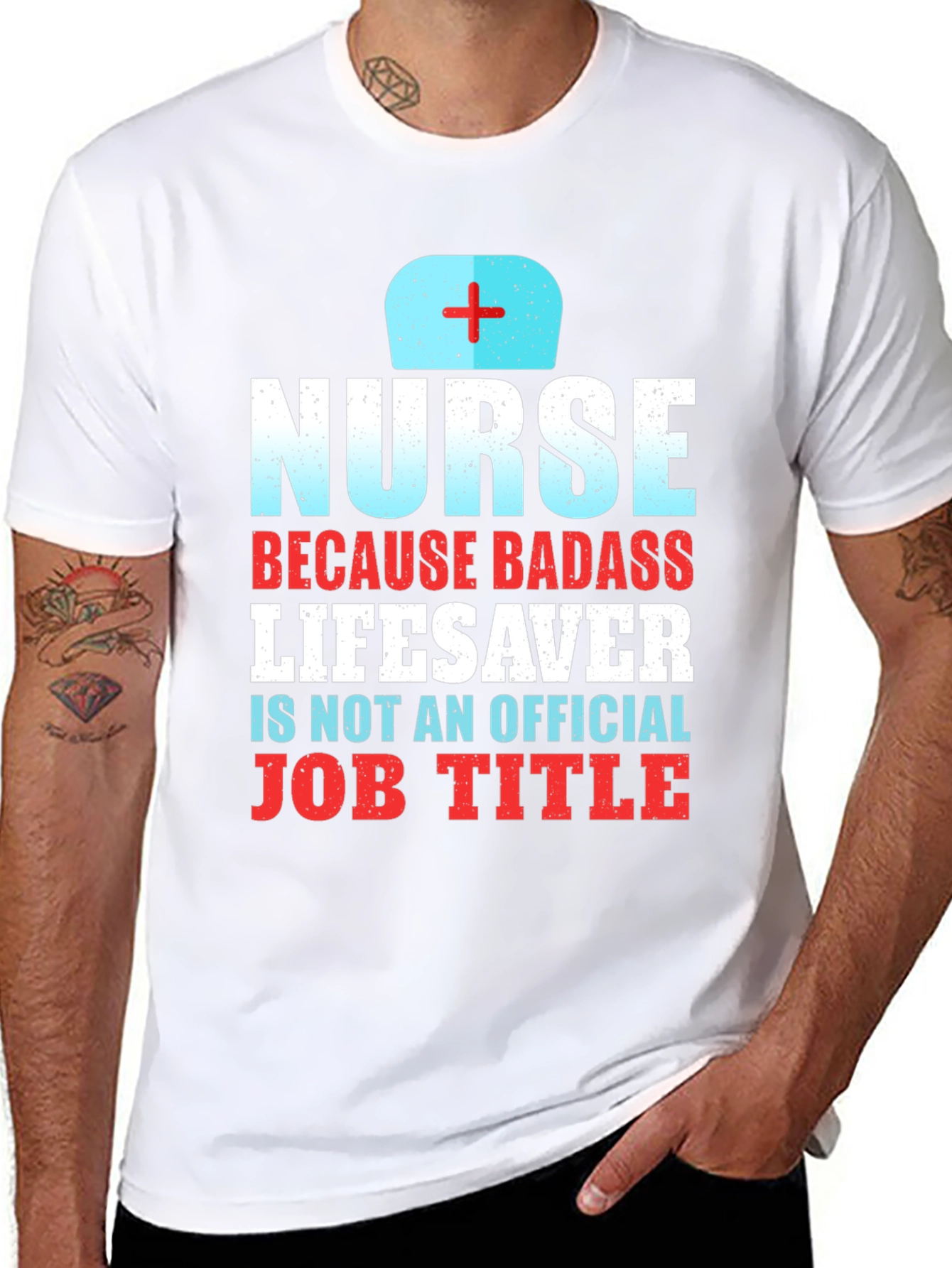 Nurse Badass Lifesaver Graphic T-Shirt