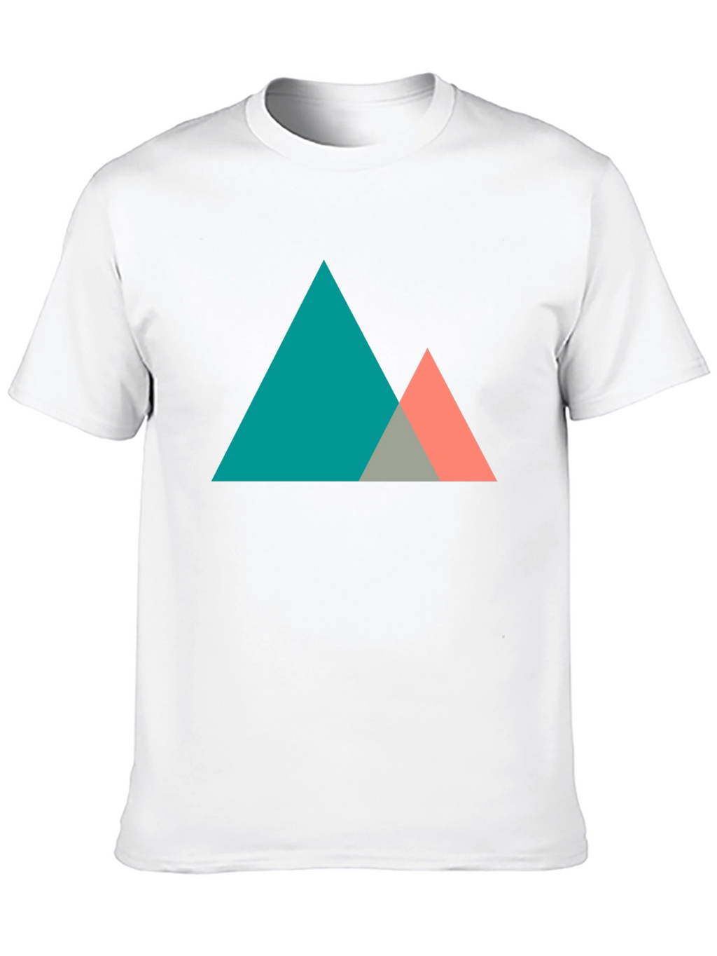 Geometric Mountain Graphic Tee - Modern Black T-Shirt