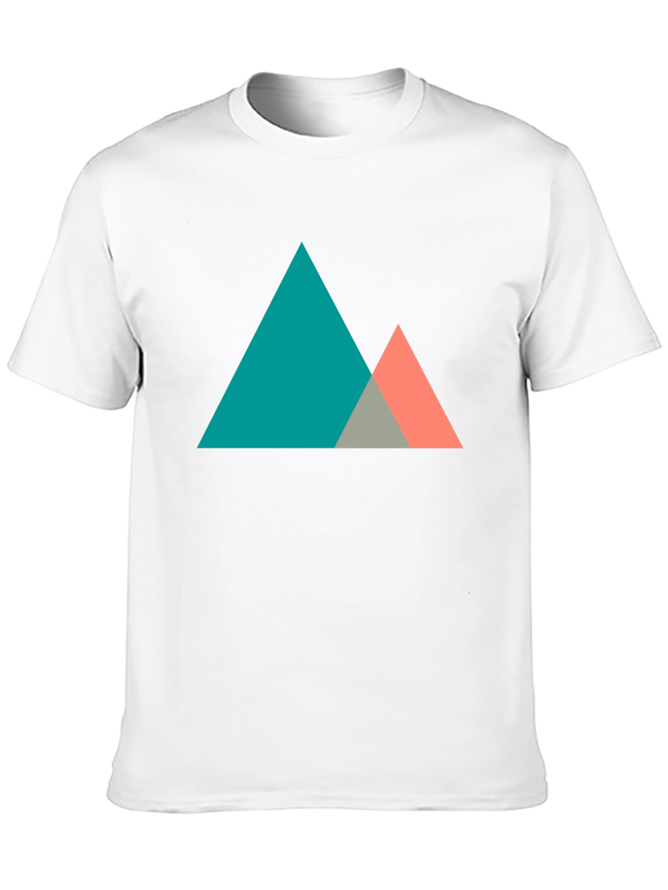 Geometric Mountain Graphic Tee - Modern Black T-Shirt