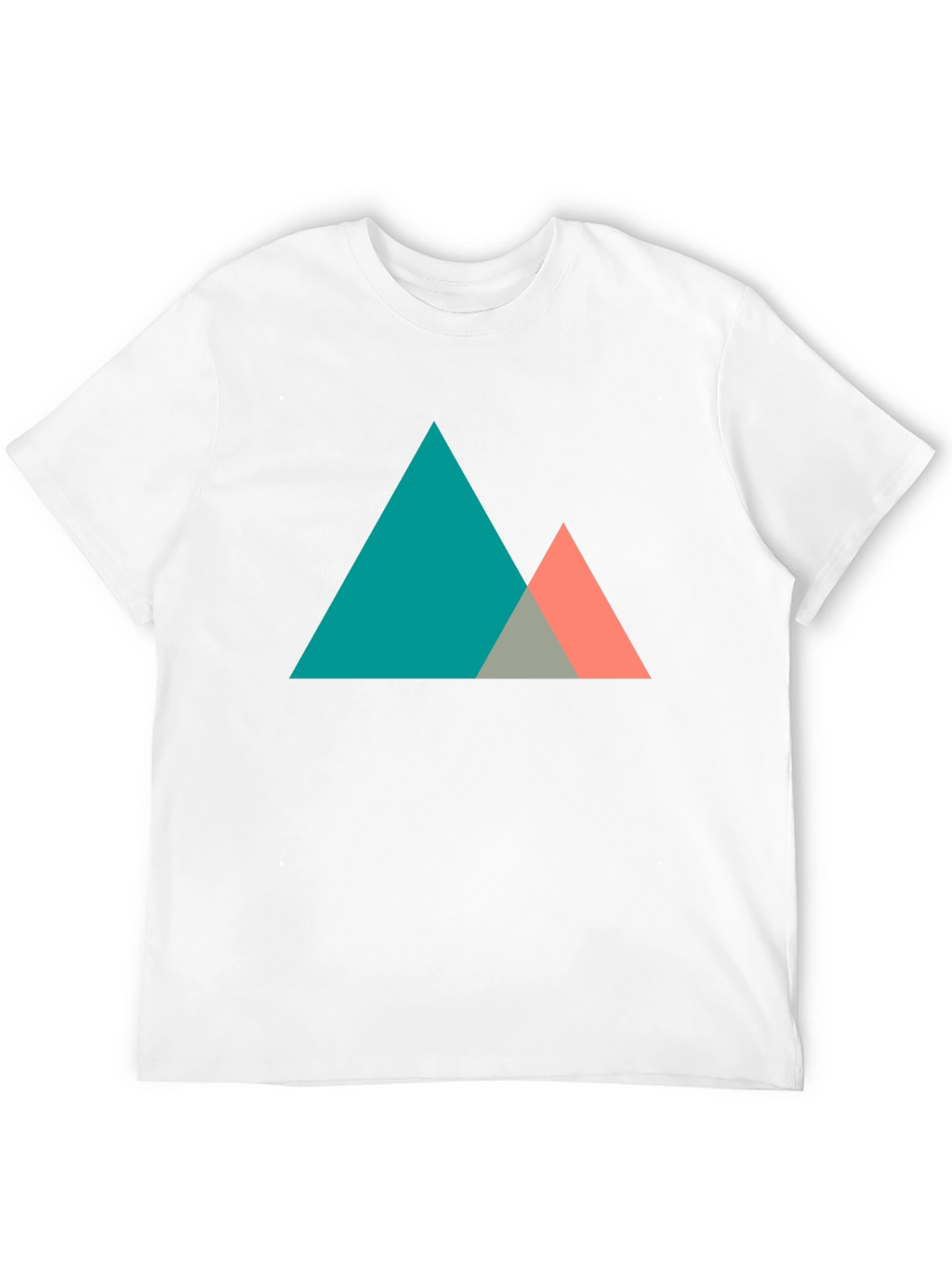 Geometric Mountain Graphic Tee - Modern Black T-Shirt