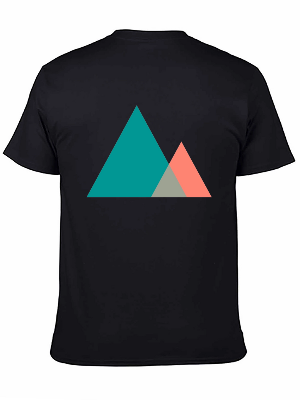 Geometric Mountain Graphic Tee - Modern Black T-Shirt