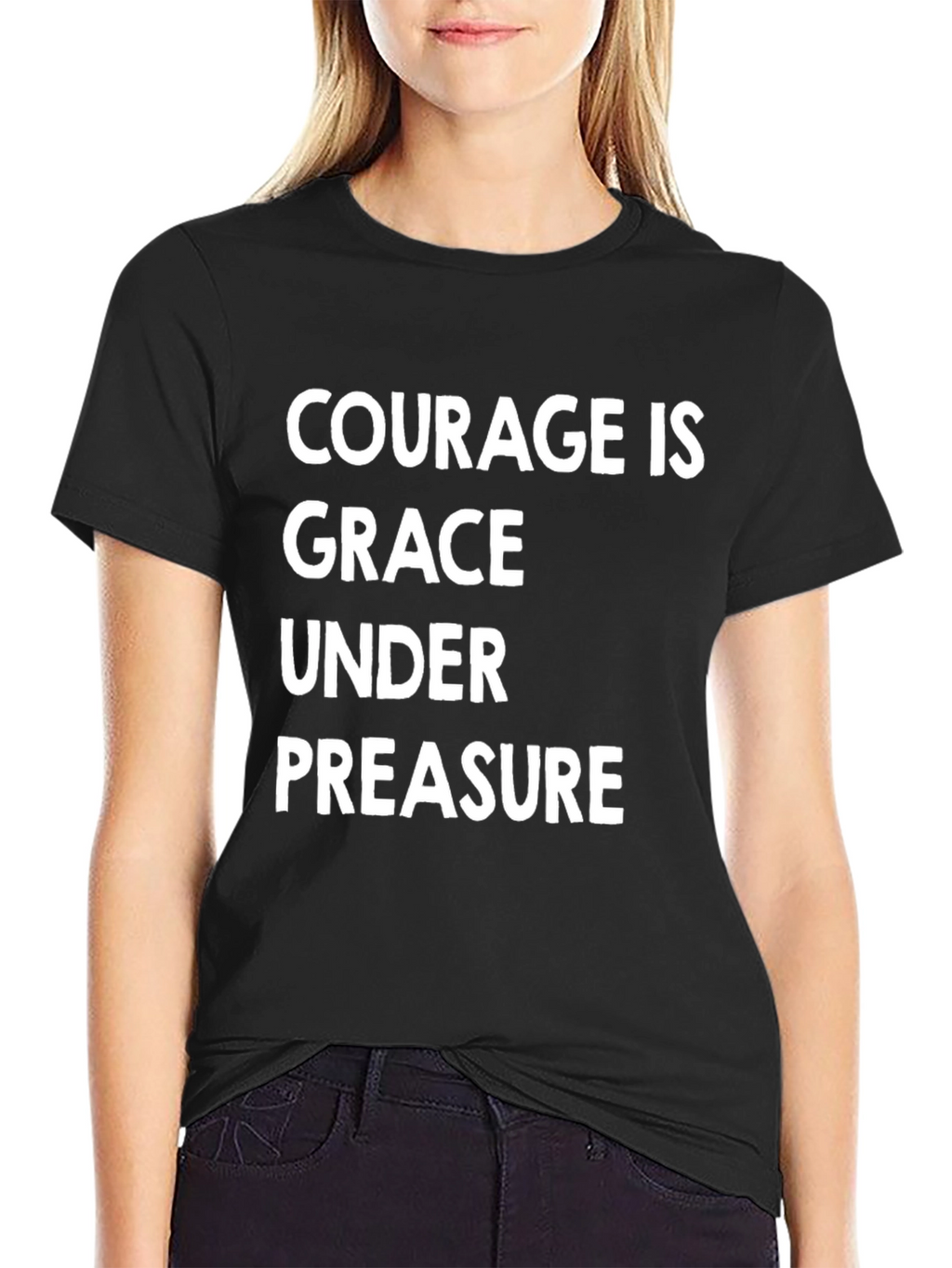 Courage Is Grace Under Pressure Black T-Shirt