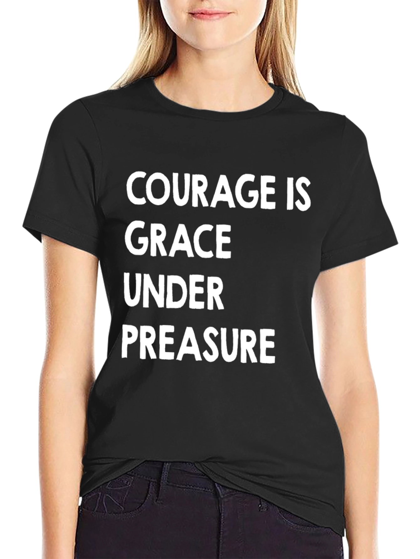 Courage Is Grace Under Pressure Black T-Shirt